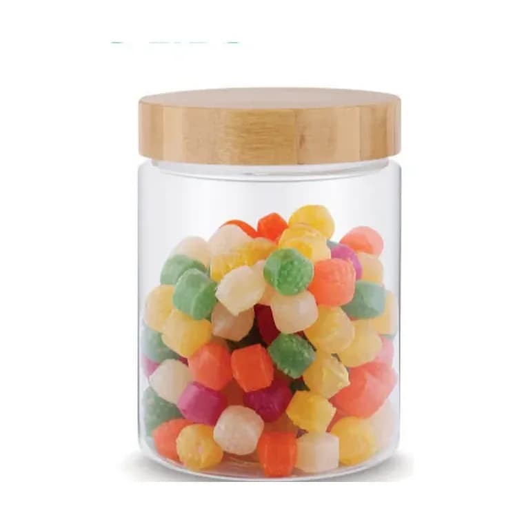 Just Jars Screw Cap Glass Jar with Bamboo Lid 600 ml
