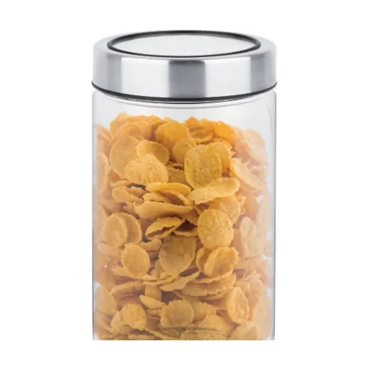 Just Jars Screw Cap Glass Jar with See Through Stainless Steel Lid 1000 ml