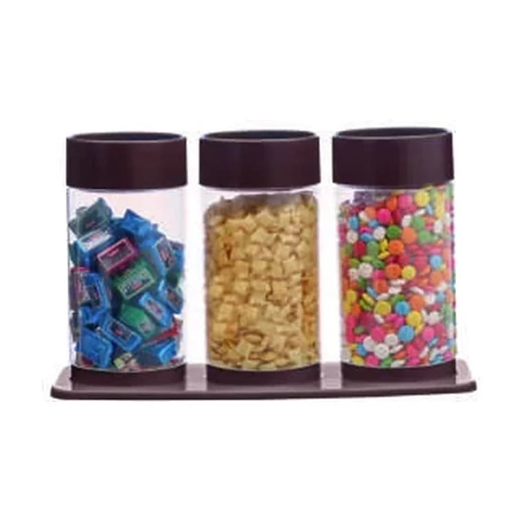 Store & Stack Canister Set of 3 With / Without Tray (Box Pack)