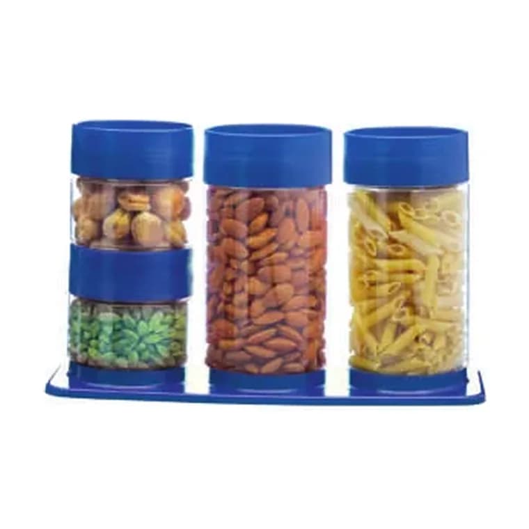 Store & Stack Canister Set of 4 With / Without Tray (Box Pack)