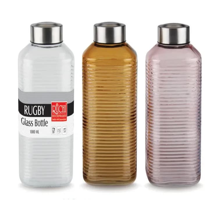 Rugby Glass Bottle 1 Ltr