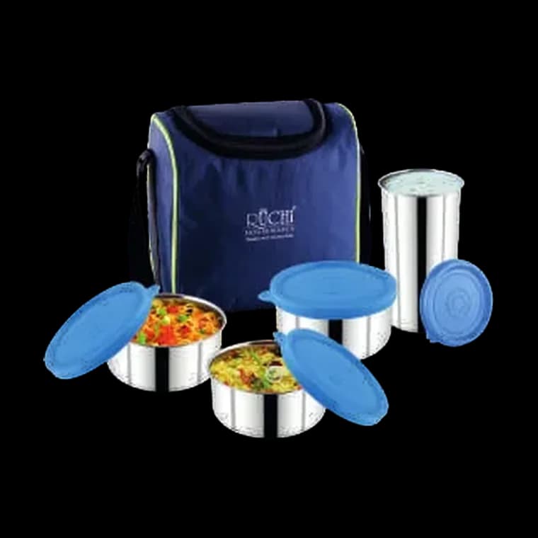 Superfresh Tiffin with Glass and Carry Bag