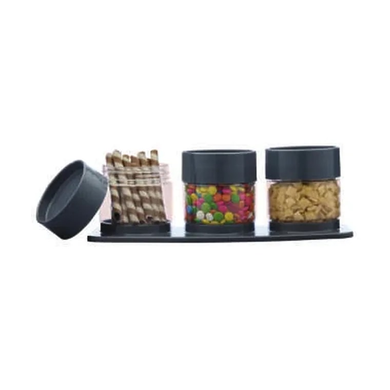 Store & Stack Canister Set of 3 With / Without Tray (Box Pack)