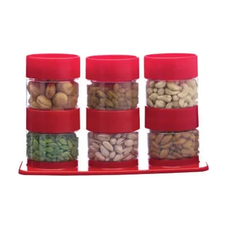 Store & Stack Canister Set of 6 With / Without Tray (Box Pack)