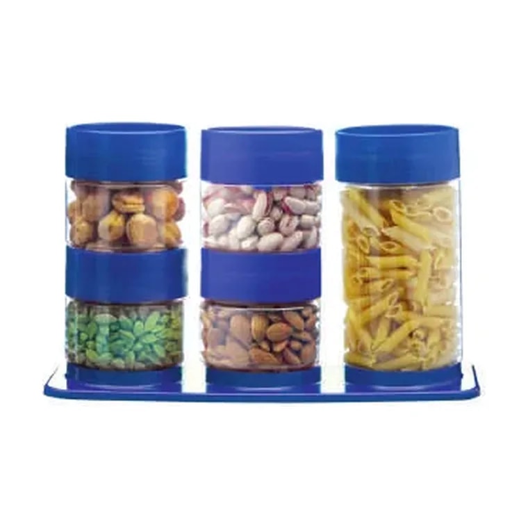 Store & Stack Canister Set of 5 With / Without Tray (Box Pack)