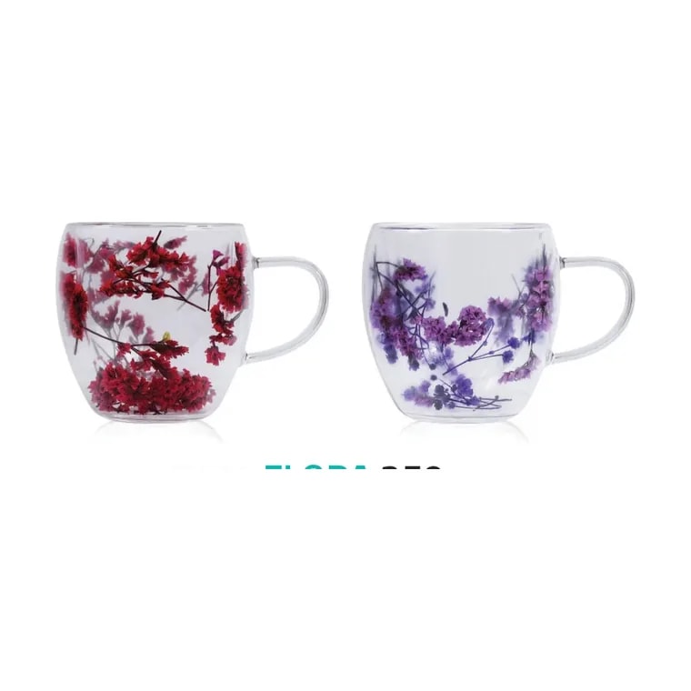 Flora Glass Double Wall Cup 250 ml