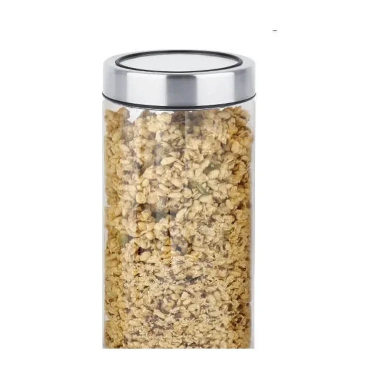 Just Jars Screw Cap Glass Jar with See Through Stainless Steel Lid 1500 ml