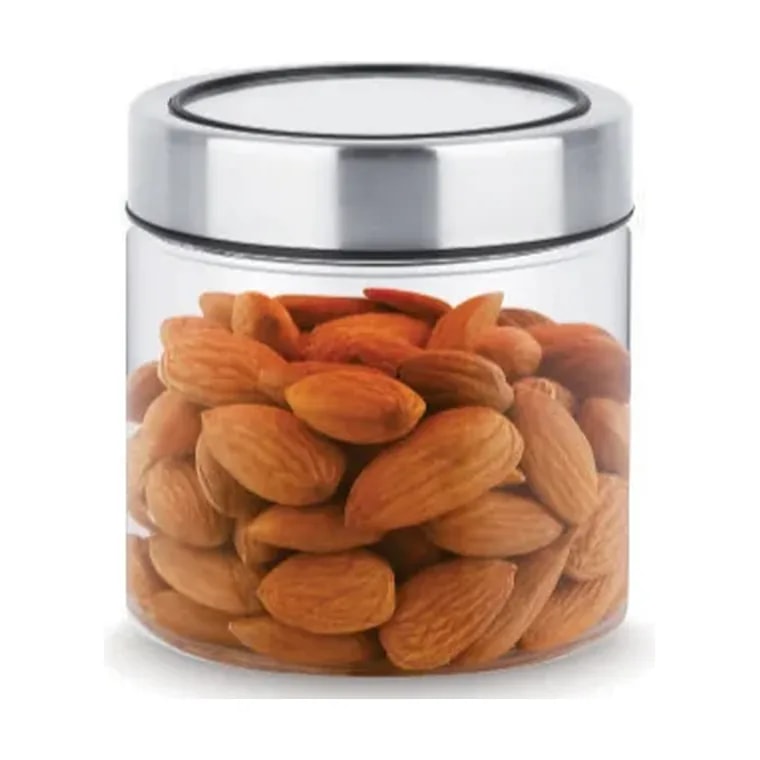 Just Jars Screw Cap Glass Jar with See Through Stainless Steel Lid 500 ml
