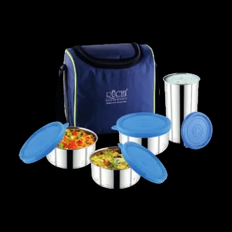 Superfresh Tiffin with Glass and Carry Bag